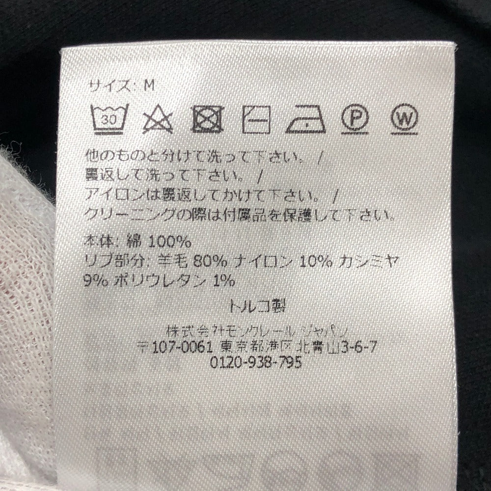 MONCLER ハーフジップ アパレル トップス Tシャツ ロゴ ワッペン 半袖シャツ コットン メンズ ブラック