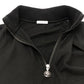MONCLER ハーフジップ アパレル トップス Tシャツ ロゴ ワッペン 半袖シャツ コットン メンズ ブラック