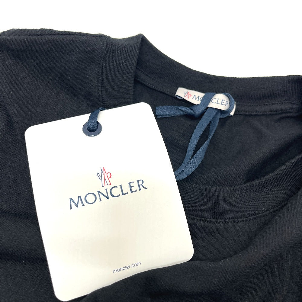 MONCLER K10938C00028 89ADC 25SS Embroidered hemline apparel Short sleeve T-shirt cotton Black Used