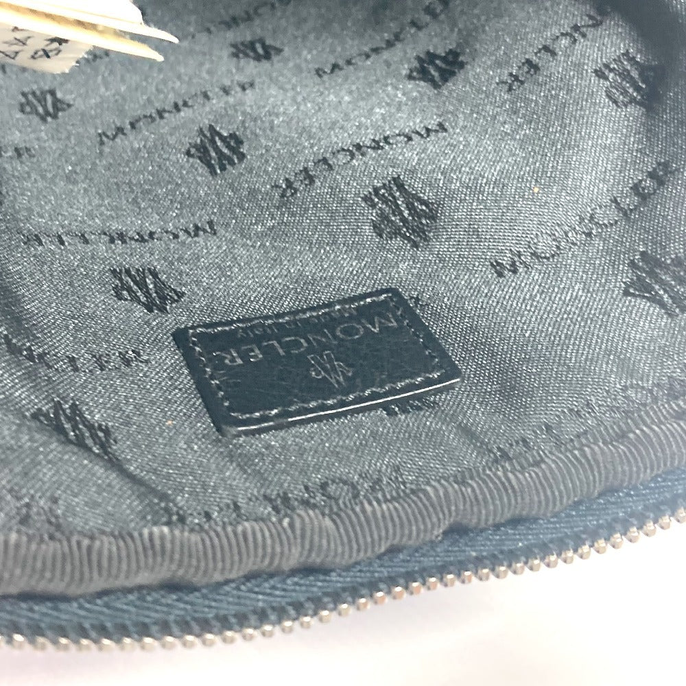 MONCLER ロゴ タブレットケース クラッチバッグ ポーチ ナイロン ユニセックス ブルー