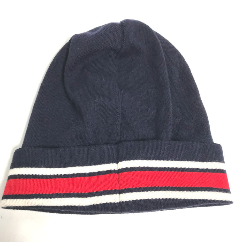 MONCLER Logo Beanie Hat, Knit Cap, Wool Knit Hat, Women's, Navy