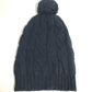 MONCLER Pom-Pom Logo Beanie Hat, Knit Cap, Wool Knit Hat, Women's, Navy