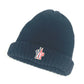 MONCLER logo patch beanie hat, knit cap, wool knit hat, women's, black