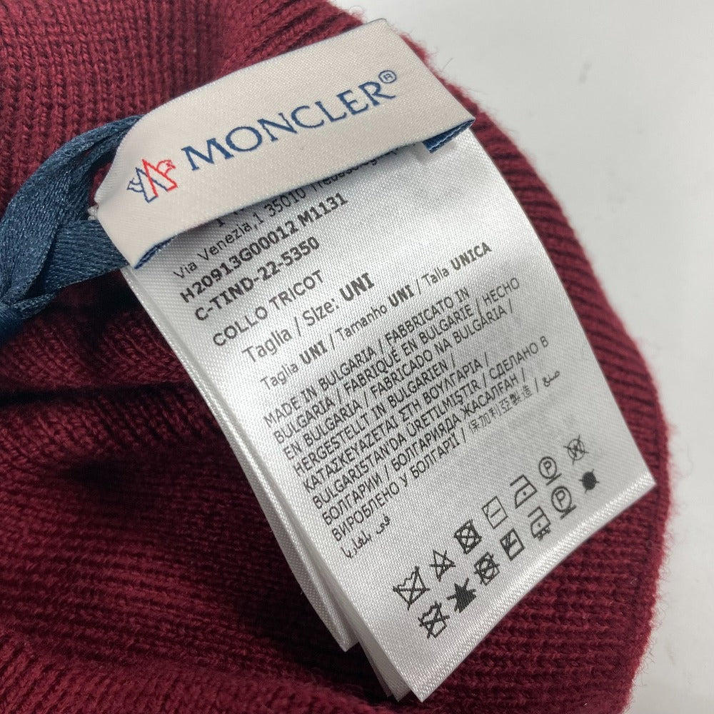 MONCLER スヌード アクセサリー マフラー ウール ユニセックス ワインレッド - brandshop-reference
