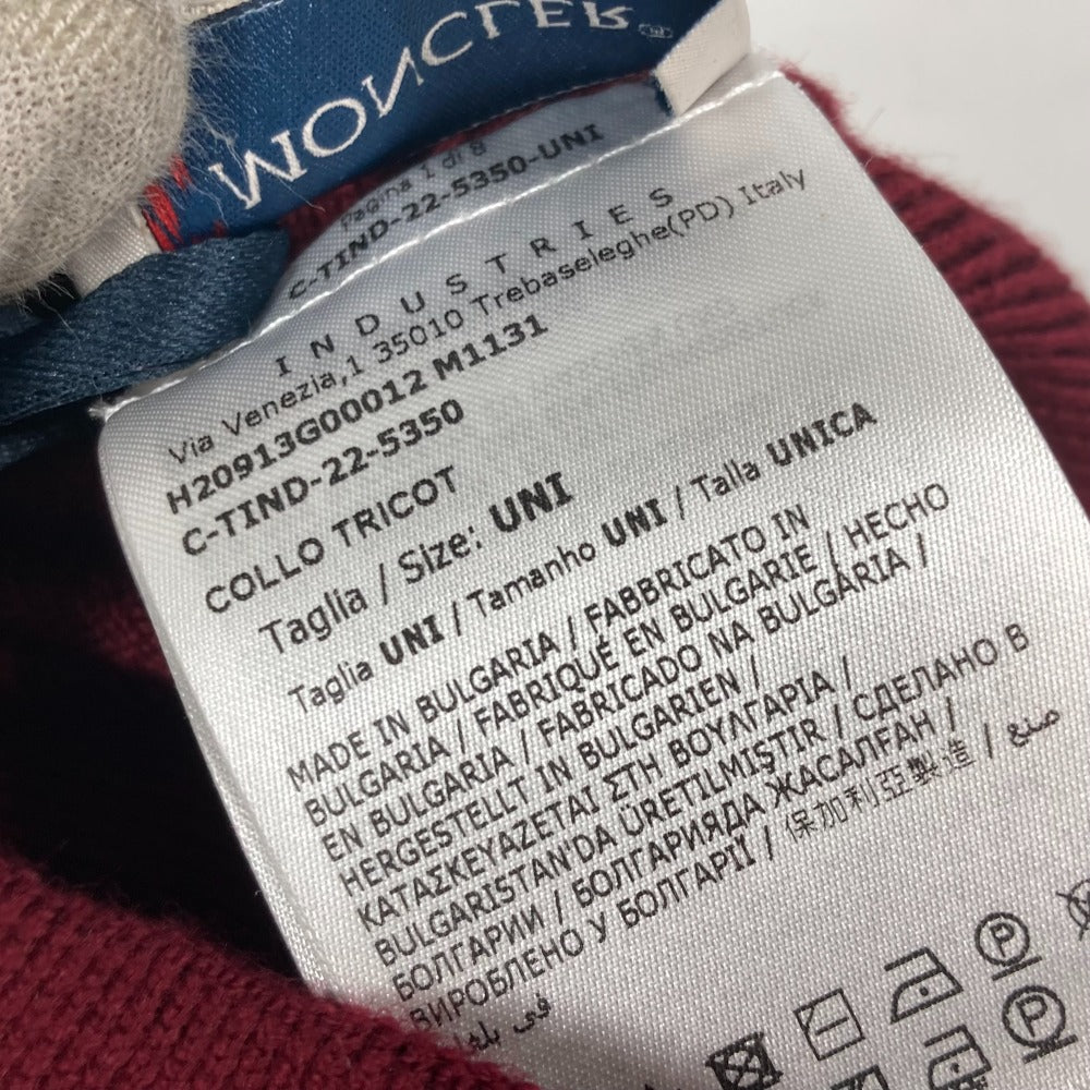 MONCLER スヌード アクセサリー マフラー ウール ユニセックス ワインレッド - brandshop-reference