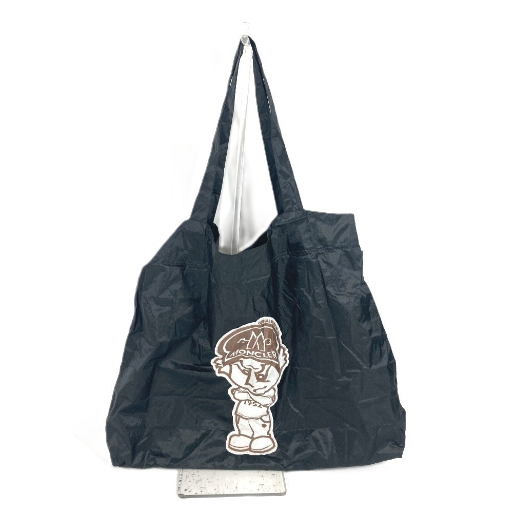 MONCLER ロゴ ショルダーバッグ カバン トートバッグ エコバッグ ハンドバッグ ナイロン ユニセックス ブラック