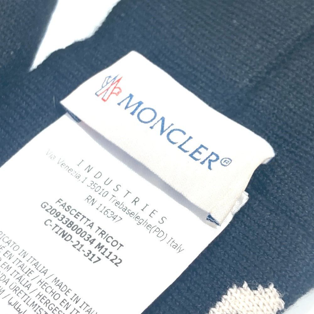 MONCLER ロゴ ヘッドバンド ヘアアクセサリー ヘアバンド ウール レディース ブラック