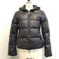 DUVETICA Women's Short Hooded Zip-Up Down Jacket in Polyamide, Dark Purple