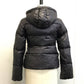 DUVETICA Women's Short Hooded Zip-Up Down Jacket in Polyamide, Dark Purple