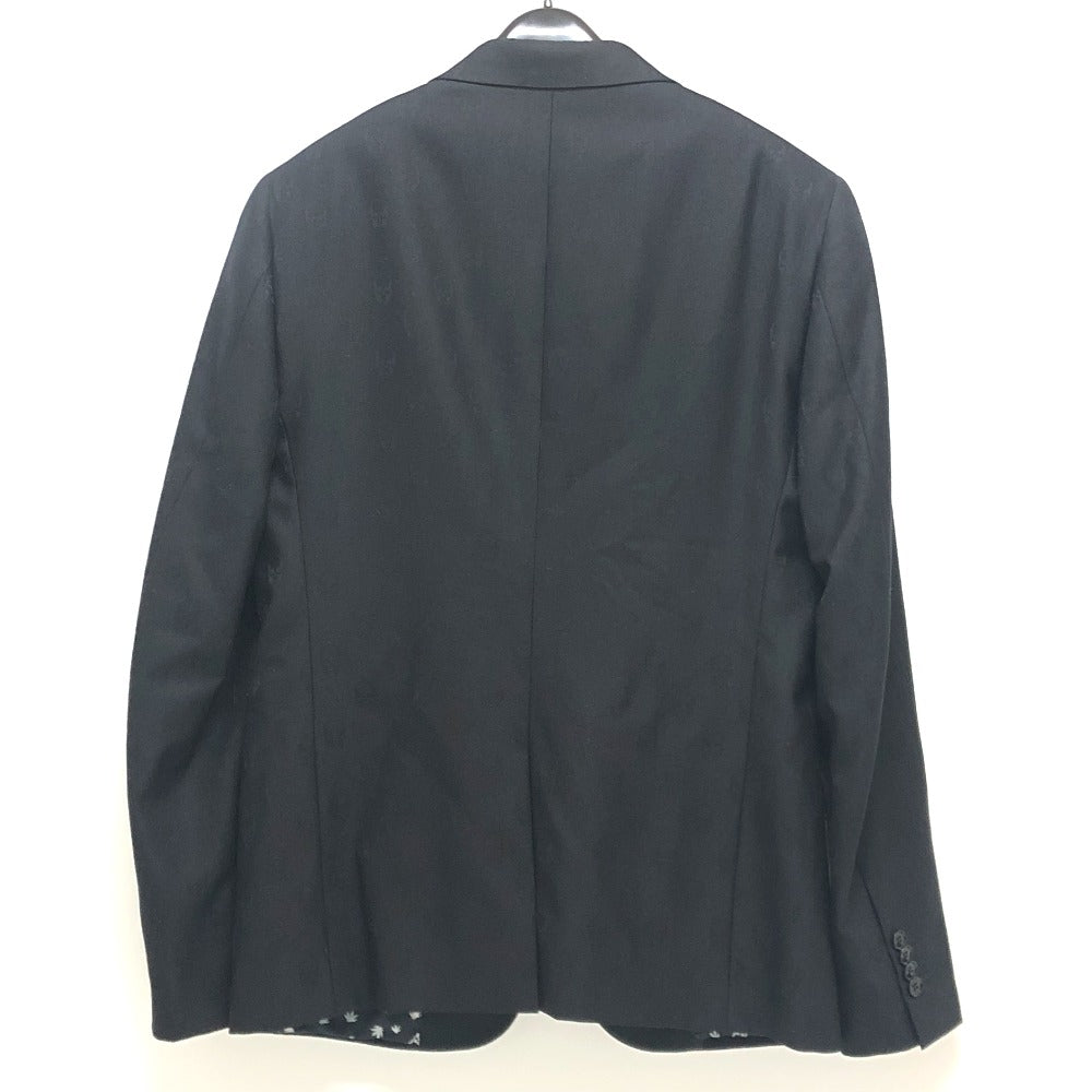 Lucien Pellat-Finet Men's Black Skull Print Tailored Jacket