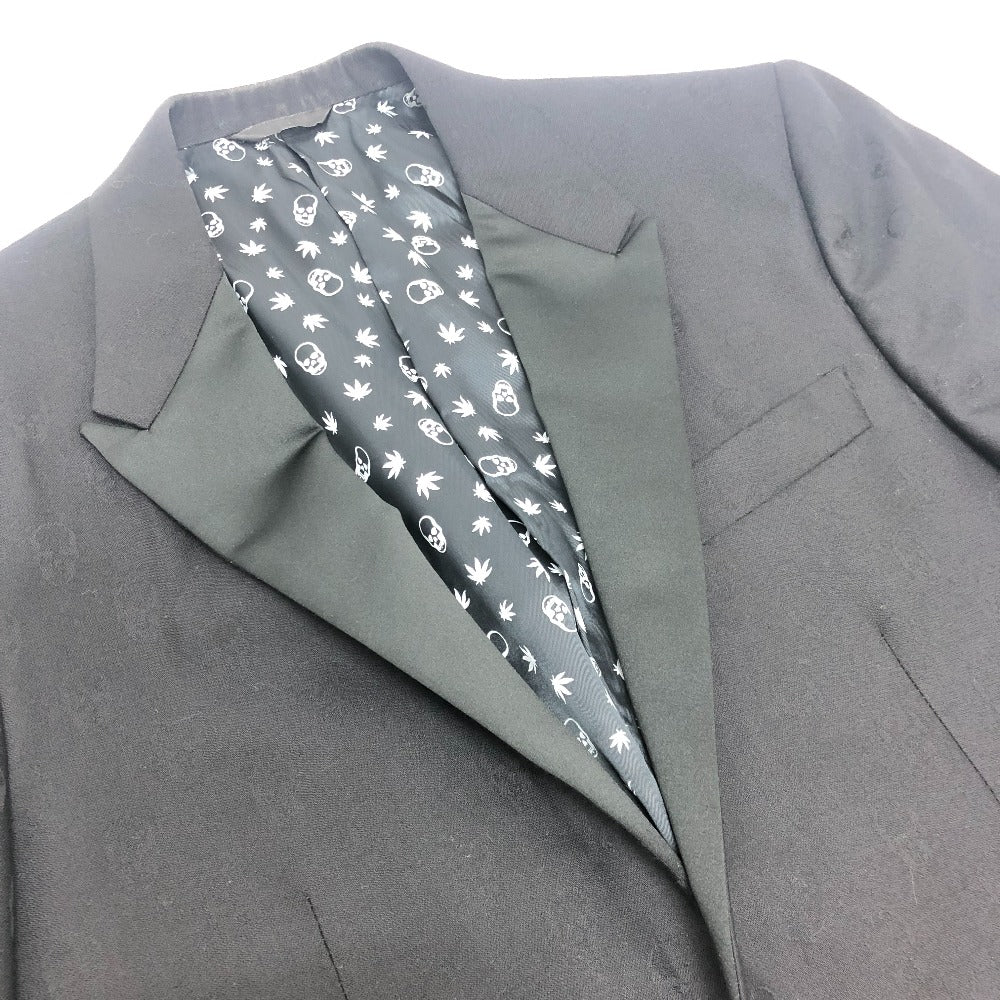 Lucien Pellat-Finet Men's Black Skull Print Tailored Jacket