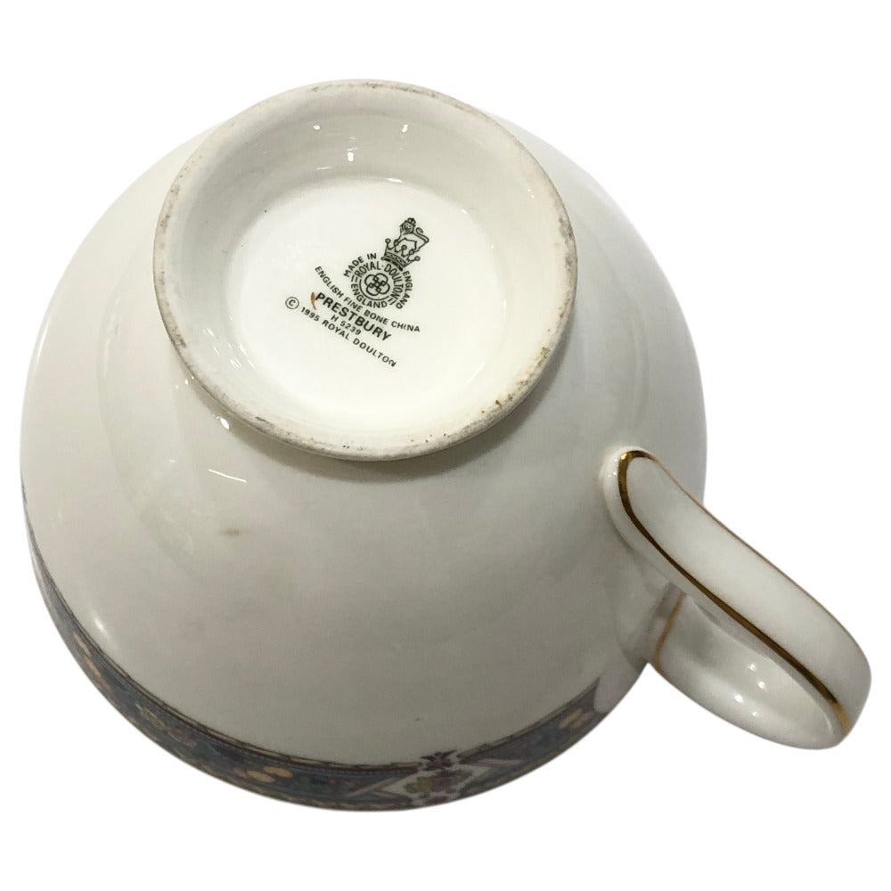 ROYAL DOULTON Fruit & Floral Prestbury Tableware Cup & Saucer Teacup Ceramic Unisex White