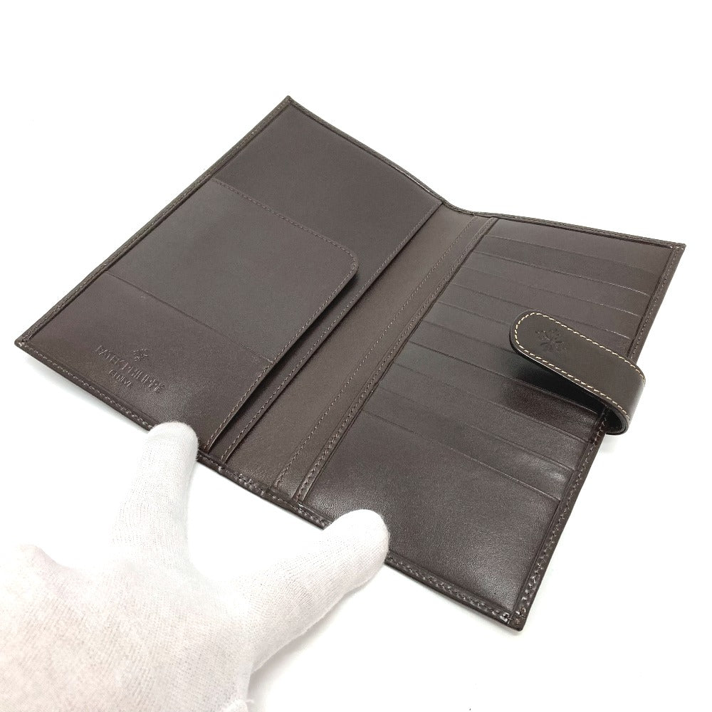 PATEK PHILIPPE Logo Novelty Bi-Fold Travel Pouch/Case in Brown Leather for Men (Not for Sale)
