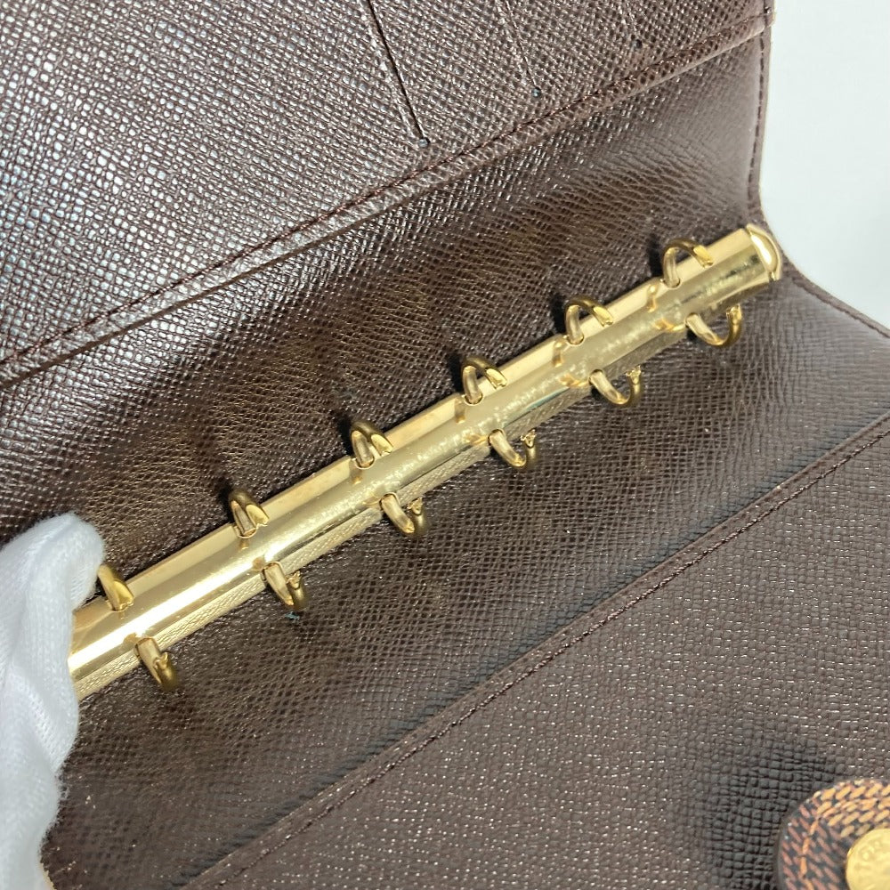 LOUIS VUITTON R20700 ダミエ アジェンダPM システム手帳 ステーショナリー 手帳カバー ダミエキャンバス レディース エベヌ ブラウン