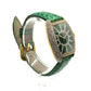 FRANCK MULLER 1750S6PMCD Tonneau Curvex Diamond Dial and Bezel Manual Winding Wristwatch in 18K Yellow Gold for Women