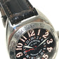 FRANCK MULLER 2000WW GMT デイト トランスアメリカ ワールドワイド 自動巻き 腕時計 SS メンズ シルバー×ブラックベルト
