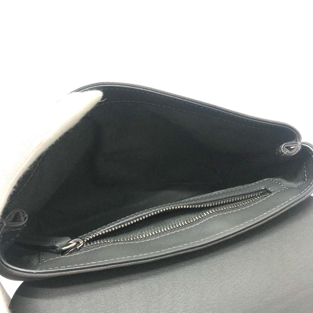 Brunello Cucinelli Metal beads Bag with flap Messenger pouch Shoulder Bag Leather Black Used