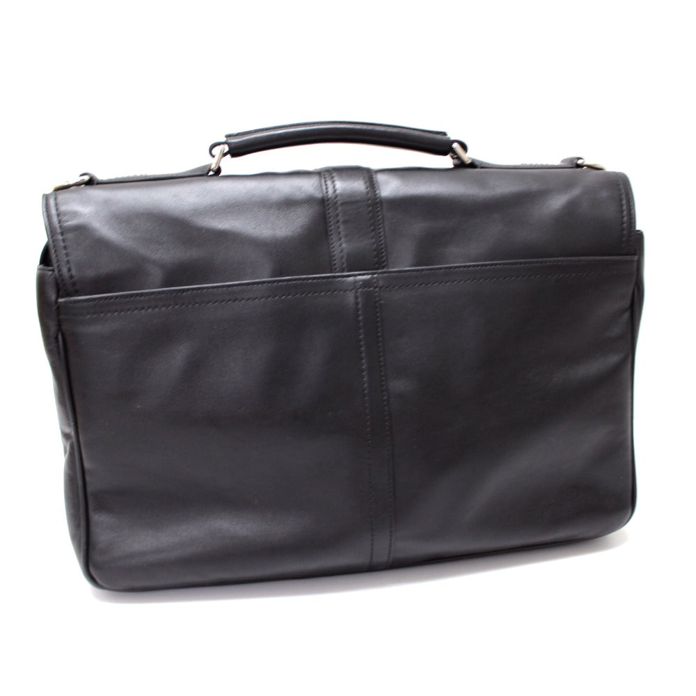 COACH F70096 Leather Handbag Business Bag Men's Black