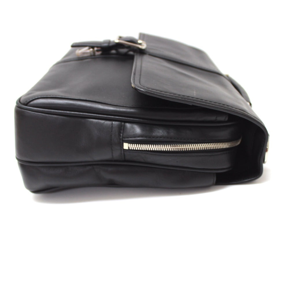 COACH F70096 Leather Handbag Business Bag Men's Black