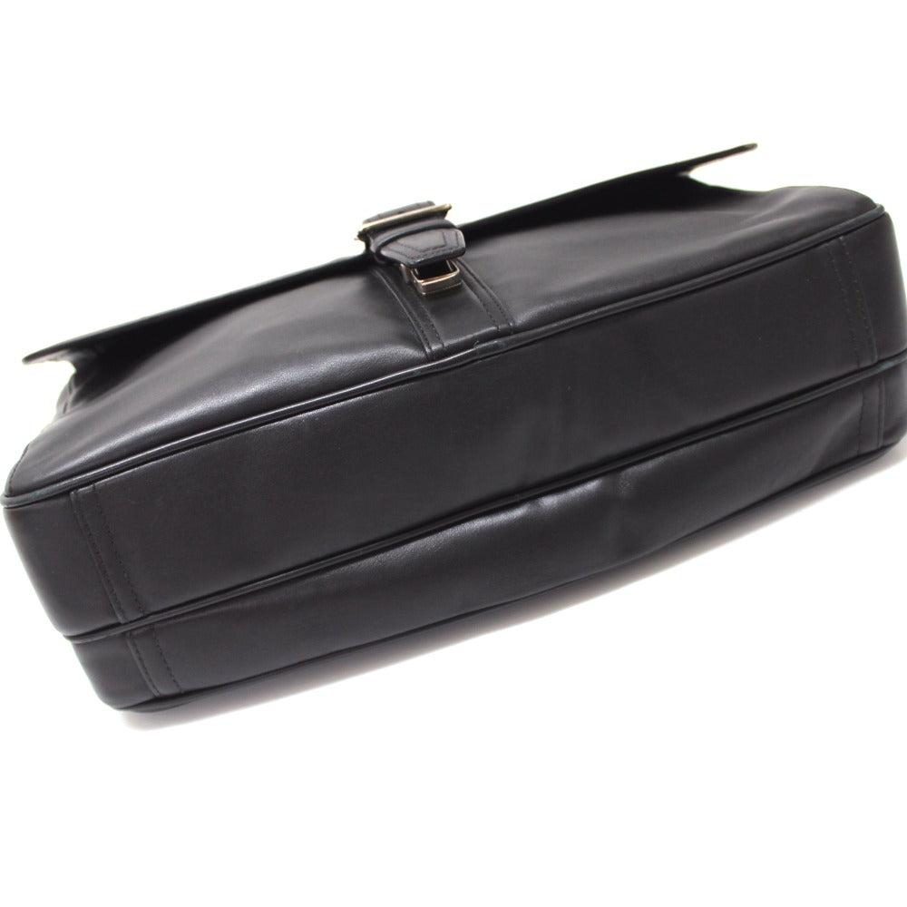COACH F70096 Leather Handbag Business Bag Men's Black