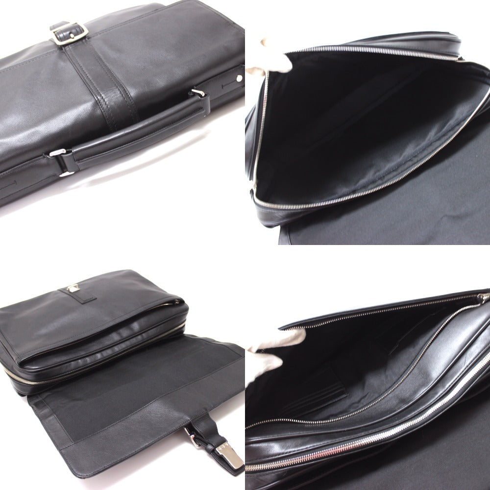 COACH F70096 Leather Handbag Business Bag Men's Black