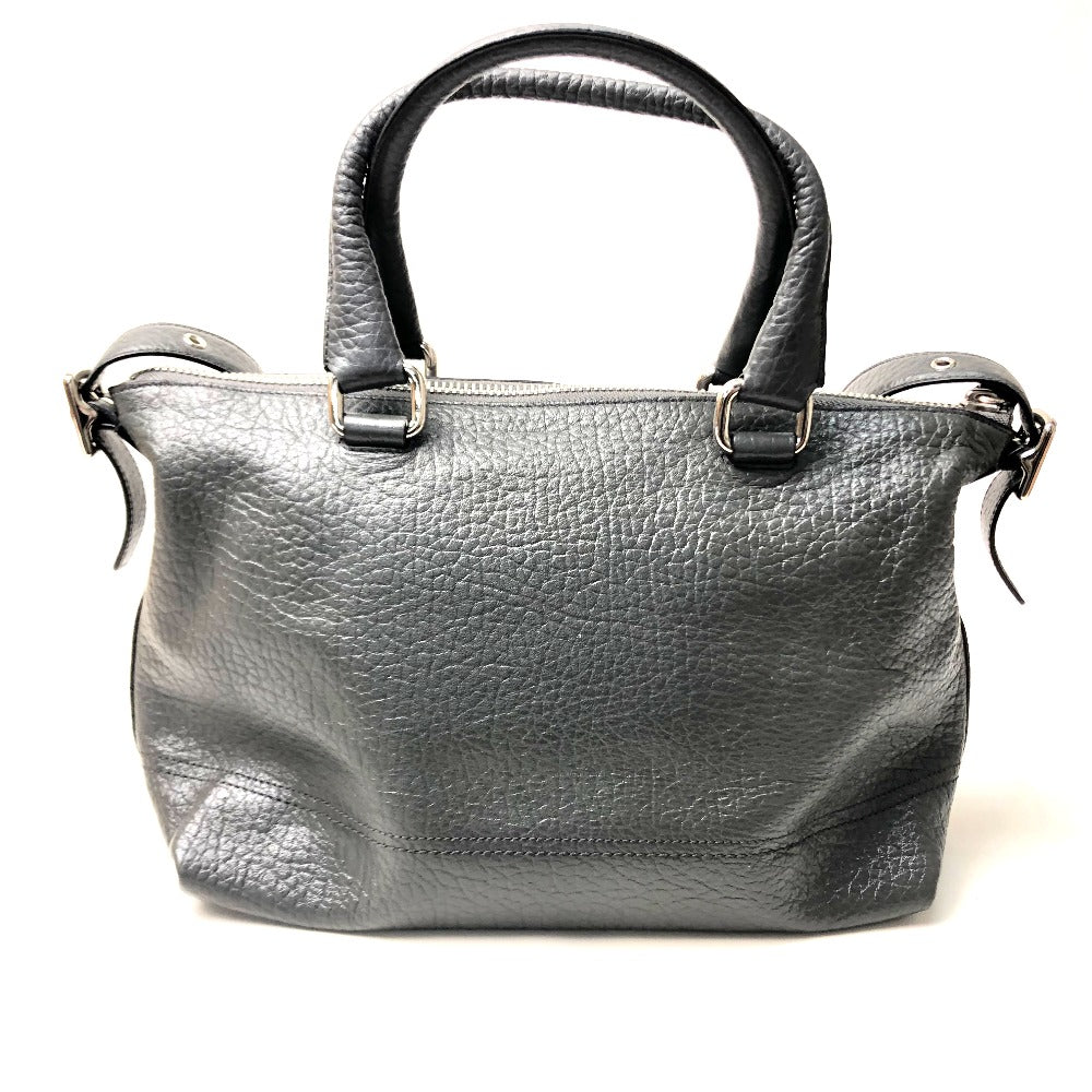 COACH 21140 テクスチャード レガシー サッチェル カバン ショルダーバッグ レザー レディース チャコールグレー グレー