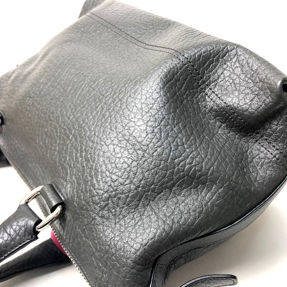 COACH 21140 テクスチャード レガシー サッチェル カバン ショルダーバッグ レザー レディース チャコールグレー グレー