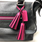 COACH 21140 テクスチャード レガシー サッチェル カバン ショルダーバッグ レザー レディース チャコールグレー グレー