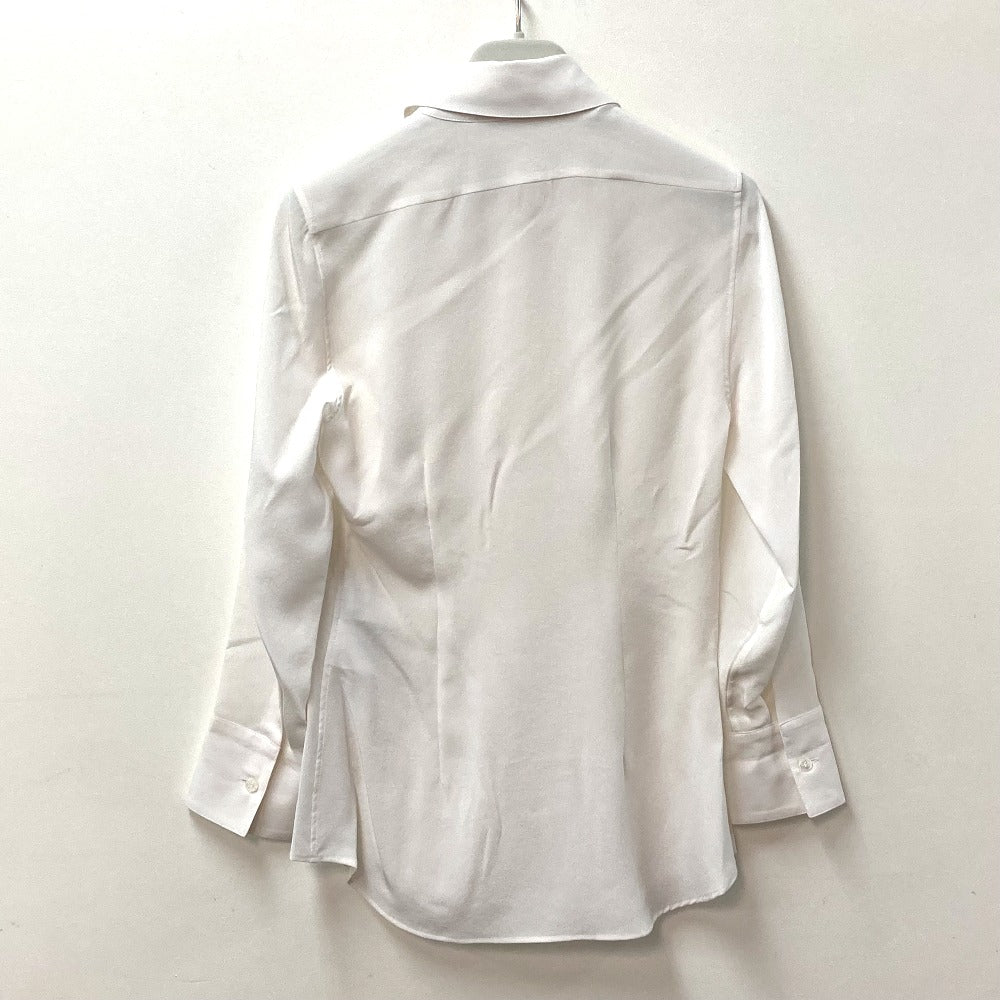 Stella McCartney 606912 Spread Collar Shirt, Apparel Top, Blouse, Long Sleeve Shirt, Silk, Women's, Ivory, White