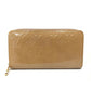 LOUIS VUITTON M91470 Vernis Zippy Wallet, Round Zip Long Wallet, Patent Leather, Women's, Noisette Beige