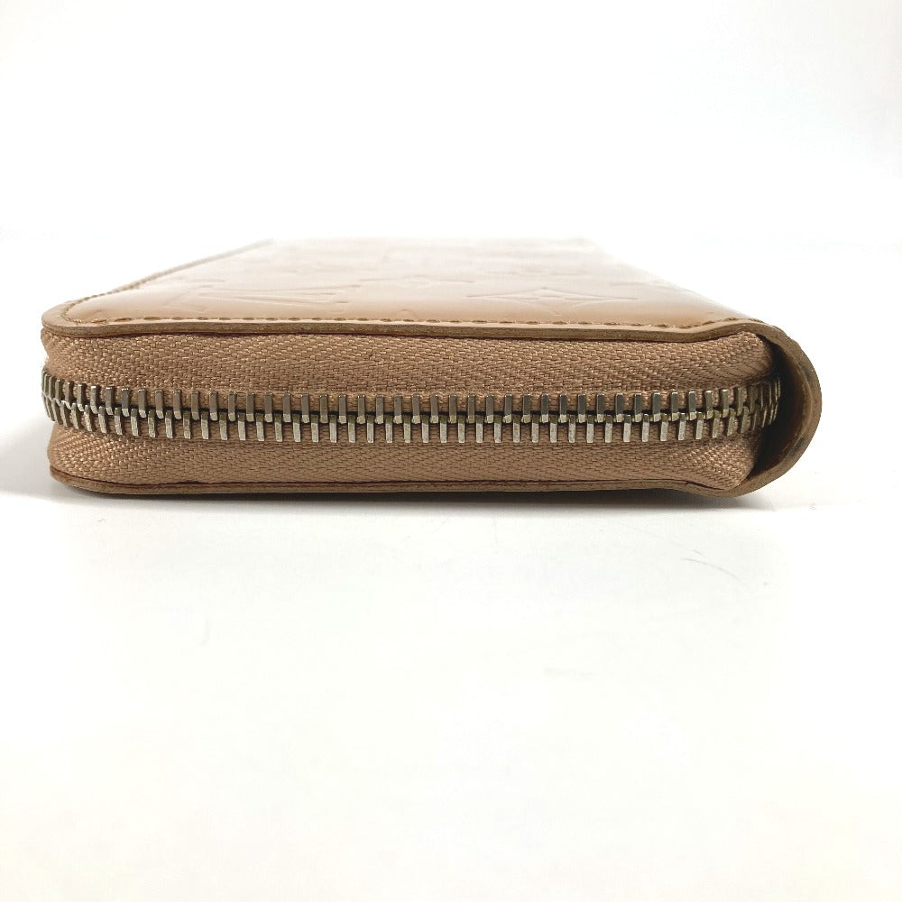 LOUIS VUITTON M91470 Vernis Zippy Wallet, Round Zip Long Wallet, Patent Leather, Women's, Noisette Beige