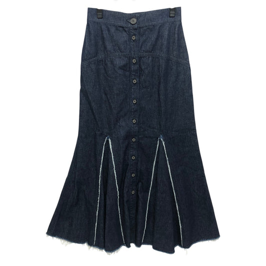 LE CIEL BLEU 24A67419 アパレル ボトムス ボタン デニム フレア ロングスカート コットン レディース ブルー