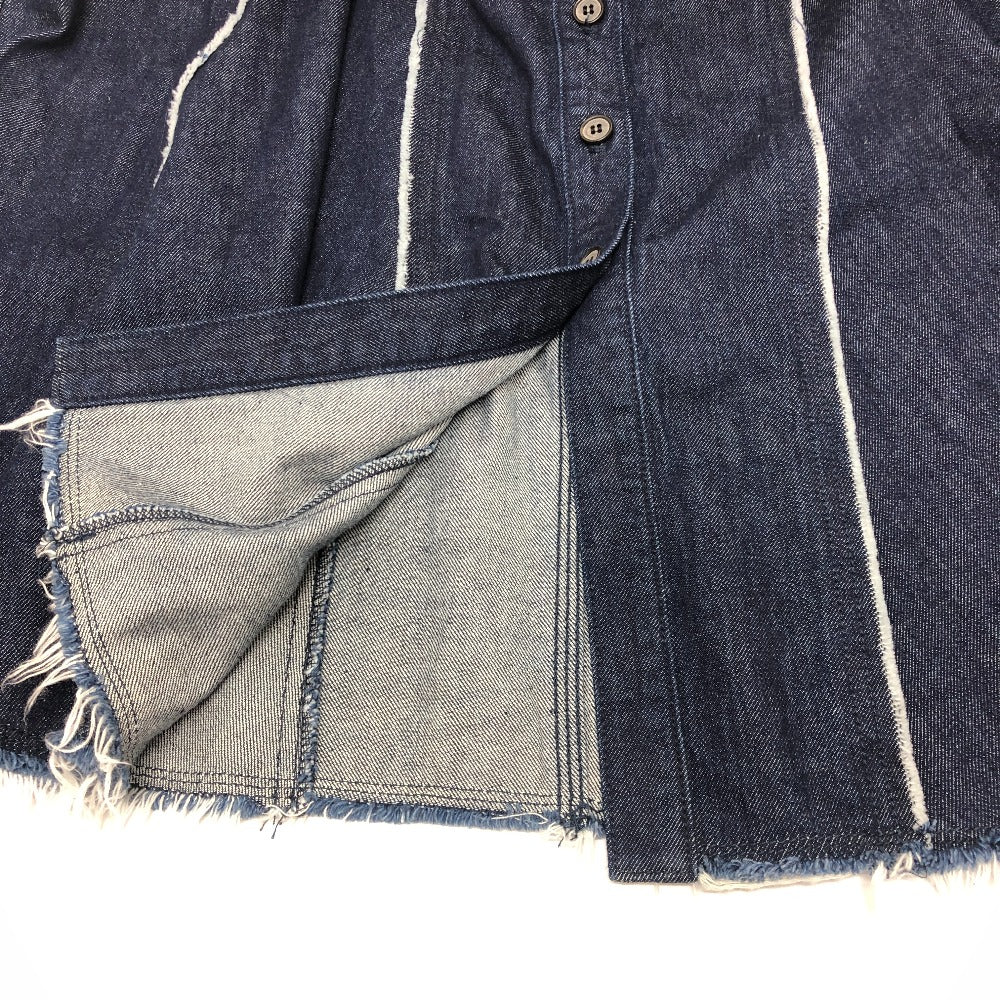 LE CIEL BLEU 24A67419 アパレル ボトムス ボタン デニム フレア ロングスカート コットン レディース ブルー