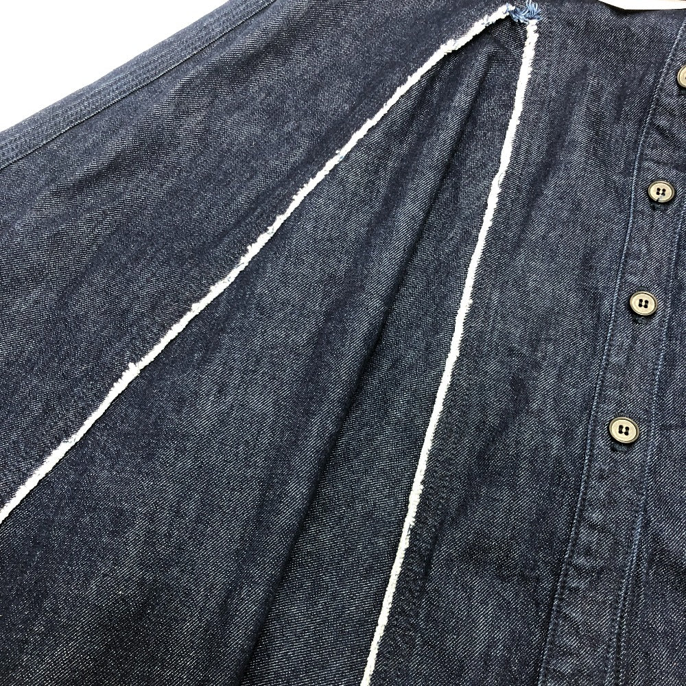 LE CIEL BLEU 24A67419 アパレル ボトムス ボタン デニム フレア ロングスカート コットン レディース ブルー