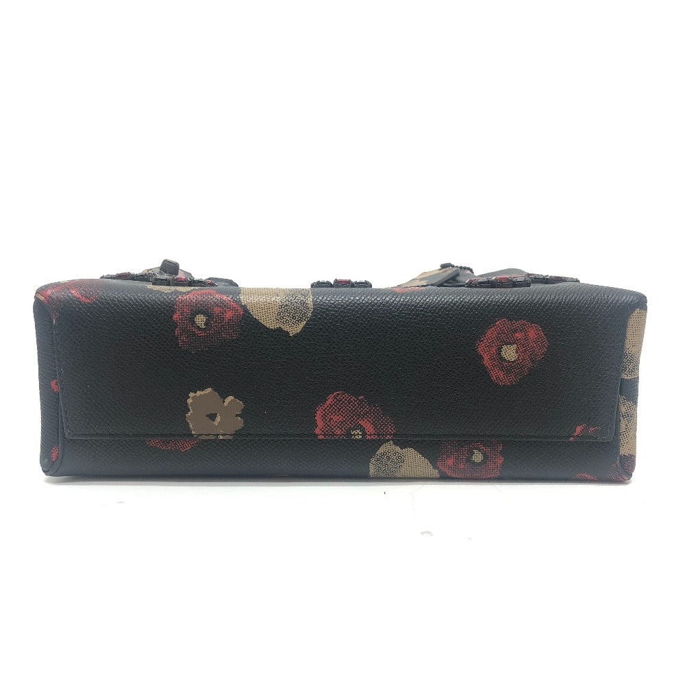 COACH Turnlock Borough Bag Floral Bijoux 2WAY Shoulder Bag Crossbody bag Hand Bag PVC Black Used