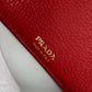 PRADA 1MH021 ロゴ コンパクト財布 3つ折り財布 レザー レディース レッド