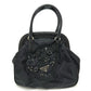 PRADA ハート ビジュー カバン ハンドバッグ ナイロン/レザー レディース ブラック - brandshop-reference