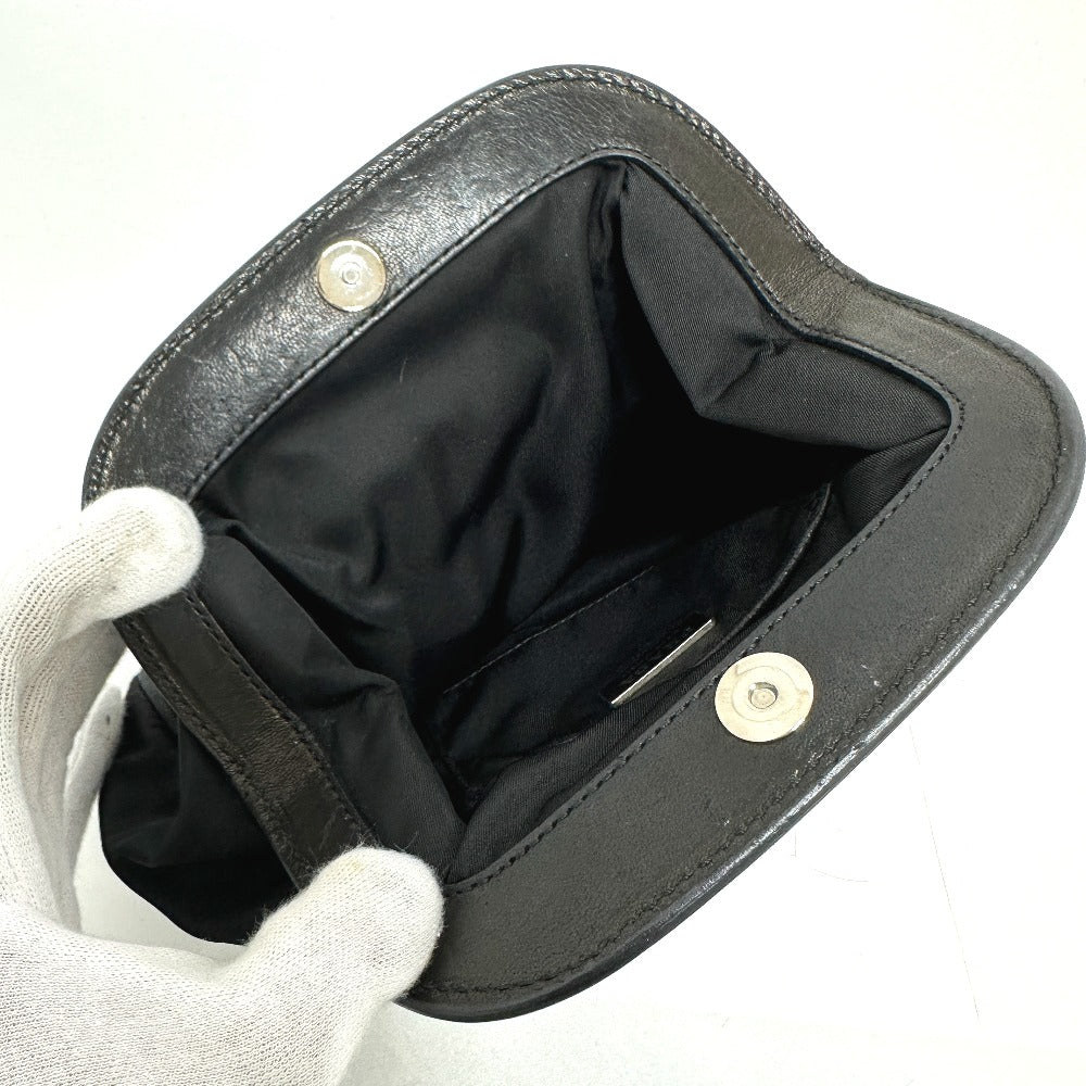 PRADA ハート ビジュー カバン ハンドバッグ ナイロン/レザー レディース ブラック - brandshop-reference