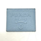 PRADA 1MC025 Embossed Logo Pass Case/Business Card Case/Card Case in Saffiano Leather, Light Blue