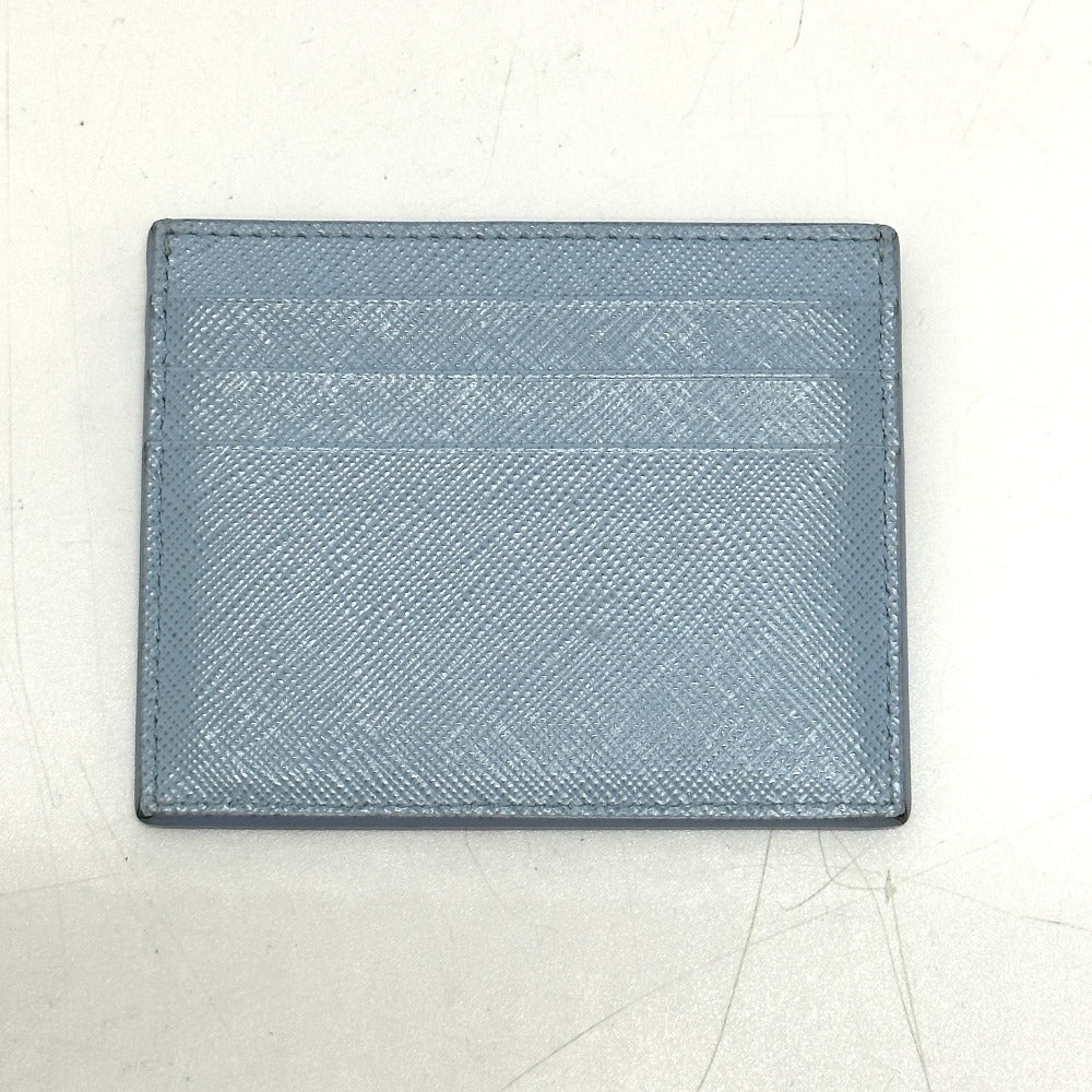 PRADA 1MC025 Embossed Logo Pass Case/Business Card Case/Card Case in Saffiano Leather, Light Blue