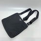 PRADA VA0251 Triangle Plate Flat Shoulder Bag in Nylon, Black