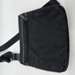 PRADA VA0251 Triangle Plate Flat Shoulder Bag in Nylon, Black