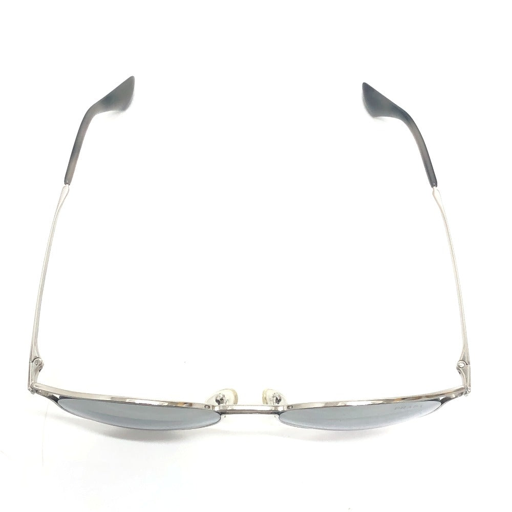 PRADA SPR62S サイドロゴ ファッション小物 アイウェア ミラーレンズ ラウンドキャット サングラス メタル レディース シルバー