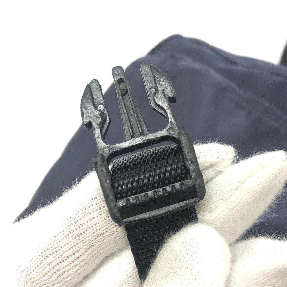 PRADA 1BD994 Triangle Crossbody bag, shoulder bag, triangular logo plate, flap, messenger bag Shoulder Bag Nylon Navy Used