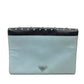 PRADA VR074C サフィアーノ ビジュー×スタッズ カバン フラップ クラッチバッグ レザー ユニセックス ブラック