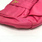 PRADA 1N1422 Logo Ribbon Multi-Pouch with Strap, Accessory Pouch, Cosmetic Pouch, Nylon, Women's, Pink