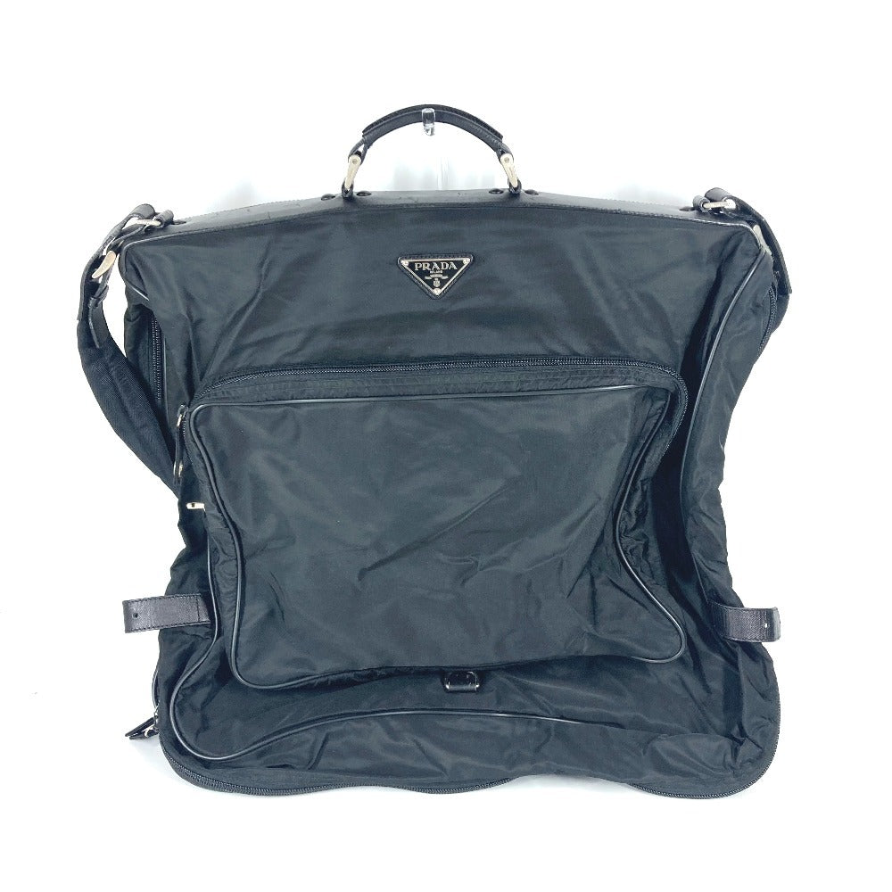 PRADA トライアングルロゴ 三角ロゴ プレート 2WAYバッグ ショルダーバッグ ハンドバッグ 旅行バッグ トラベルバッグ ボストンバッグ ナイロン ユニセックス ブラック