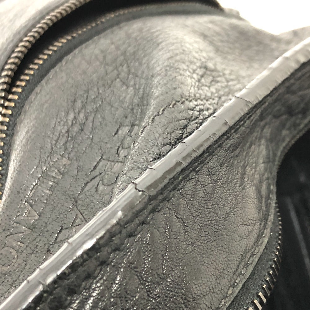 PRADA VA0802 斜め掛け フロント ポケット カバン ショルダーバッグ レザー レディース ブラック
