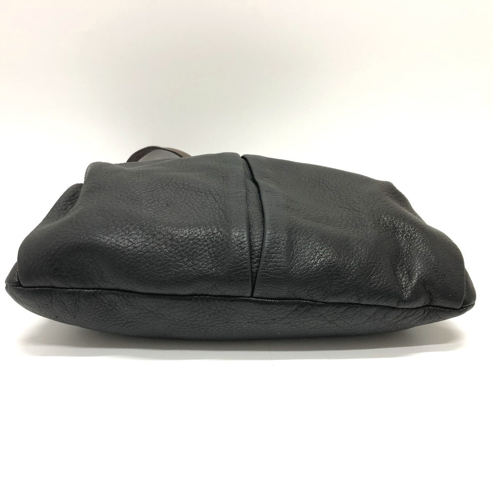 PRADA VA0802 斜め掛け フロント ポケット カバン ショルダーバッグ レザー レディース ブラック