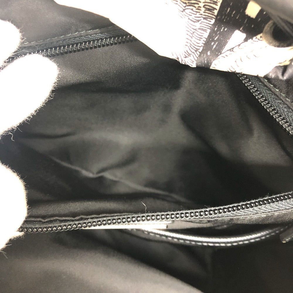 PRADA 2VZ135 アニマル総柄 バックパック カバン バッグ リュックサック ナイロン ユニセックス ブラック